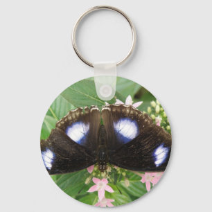 Blue Spotted Butterfly Keychain