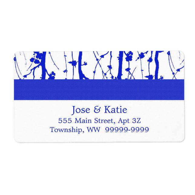 Blue Spring Blossoms Label (Front)