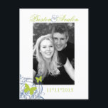 Blue Spring Butterfly Save The Date Postcard<br><div class="desc">Our Blue & Lime Spring Butterfly Save The Date Postcard is a beautiful way to announce the good news! See more great wedding postcards at TheInspiredEdge.com</div>