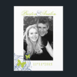 Blue Spring Butterfly Save The Date Postcard<br><div class="desc">Our Blue & Lime Spring Butterfly Save The Date Postcard is a beautiful way to announce the good news! See more great wedding postcards at TheInspiredEdge.com</div>