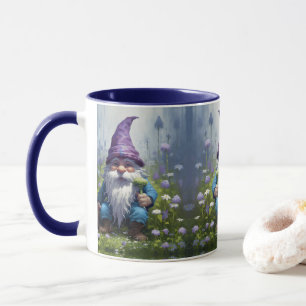 Blue Spring Garden Gnome Mug