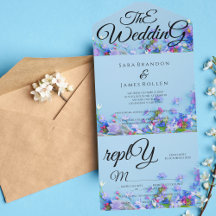 Blue Spring Romantic Calligraphy The Wedding  