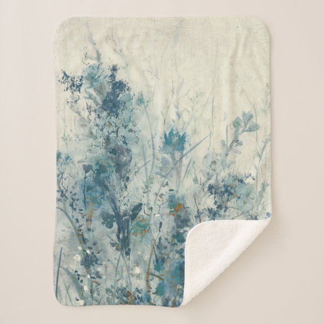 Blue Spring Sherpa Blanket (Front)