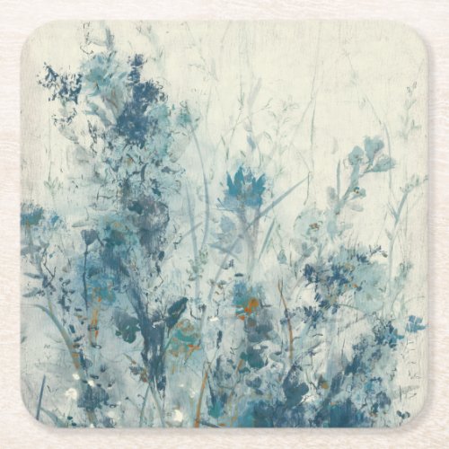 Blue Spring Square Paper Coaster