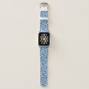 Blue spring, wild flowers, daisies apple watch band