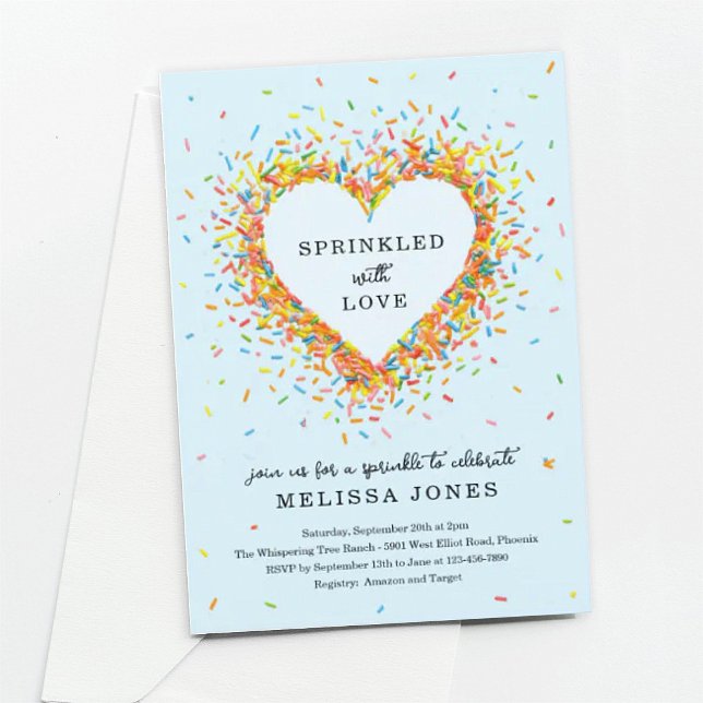 Blue Sprinkled with Love Invitation (Creator Uploaded)
