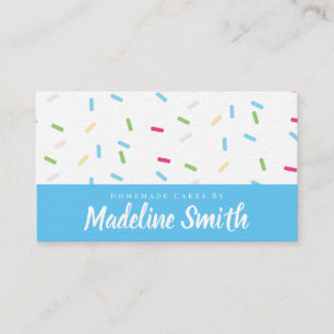 Blue Sprinkles Mix Cake Decorator Homemade Business Card