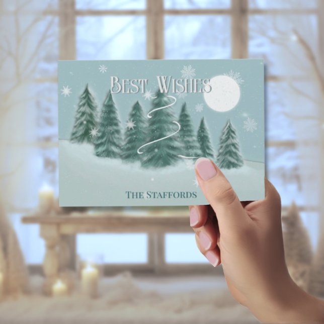 Blue Spruce Flat Christmas Card (Creator Uploaded)