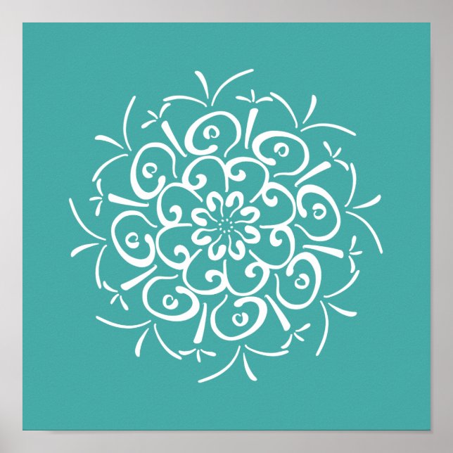Blue Spruce Mandala Poster (Front)