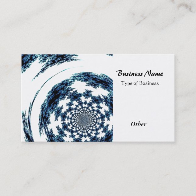 Blue Spun Thread Business Card (Front)