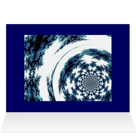 Blue Spun Thread Cards (Inside Horizontal (Top))