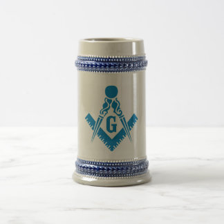 Blue Square and Compass Stein