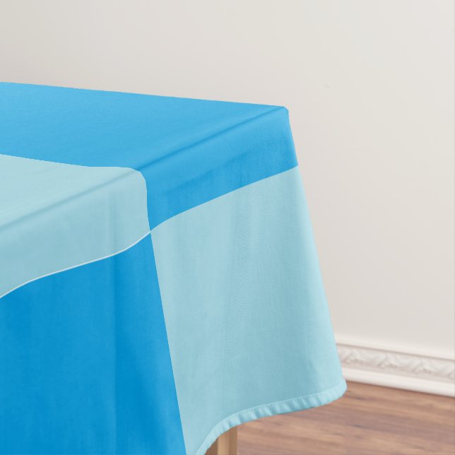 Blue square blocks geometric tablecloth (In Situ)