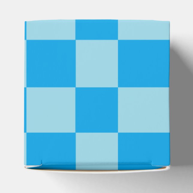 Blue square blocks pattern favor boxes (Top)