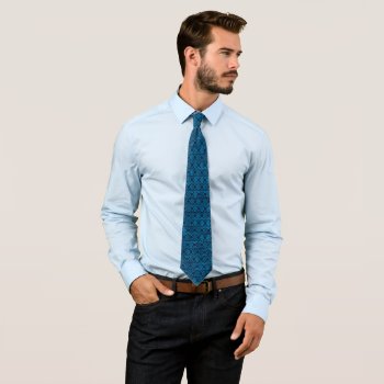 Blue Square Dotted Neck Tie by danieljm at Zazzle