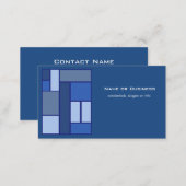 Blue Square Geometric - Emotion Form and Color Business Card (Front/Back)