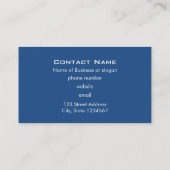 Blue Square Geometric - Emotion Form and Color Business Card (Back)