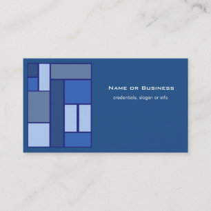 Blue Square Geometric - Emotion Form and Color Business Card