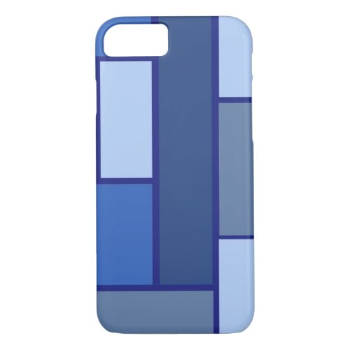 Blue Square Geometric _ Emotion Form and Color iPhone 87 Case