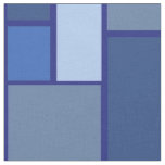 Blue Square Geometric - Emotion Form and Color Fabric