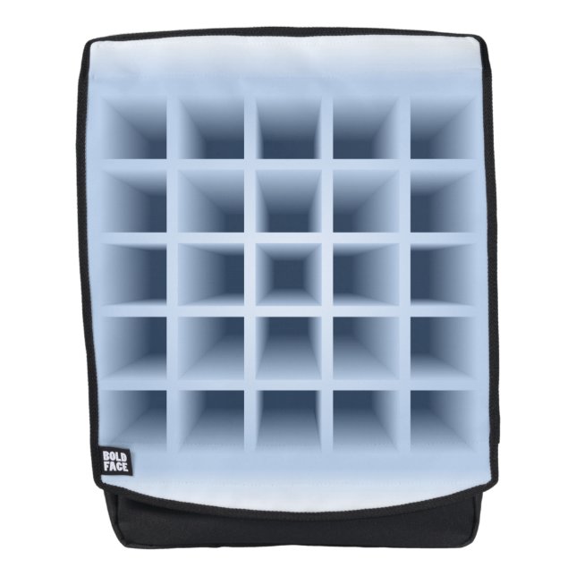 Blue square holes pattern backpack (Front)