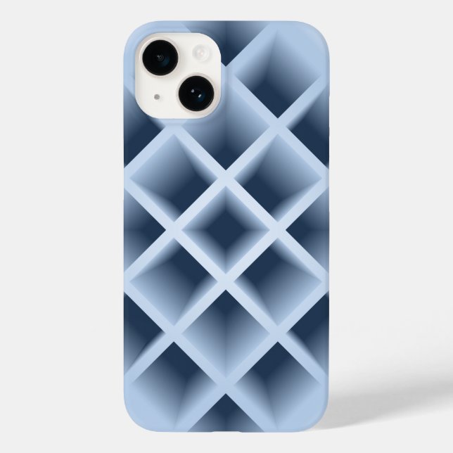 Blue square holes pattern Case-Mate iPhone case (Back)
