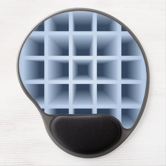 Blue square holes pattern gel mouse pad (Front)