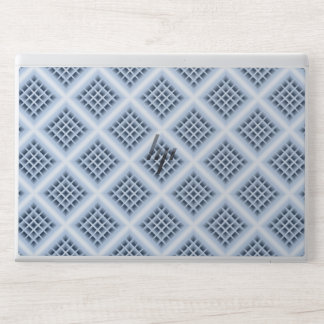 blue square holes pattern HP laptop skin