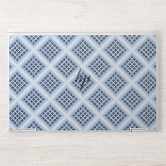 Blue square holes pattern HP laptop skin