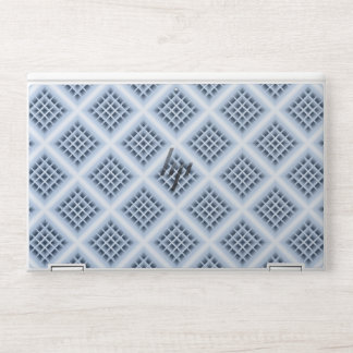 blue square holes pattern HP laptop skin