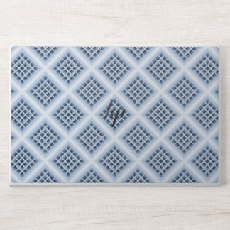blue square holes pattern HP laptop skin