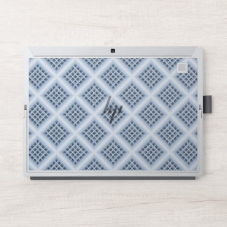blue square holes pattern HP laptop skin