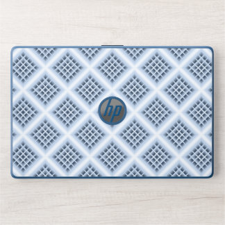 Blue square holes pattern HP laptop skin