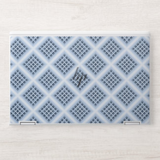 blue square holes pattern HP laptop skin