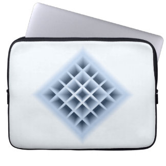 Blue square holes pattern laptop sleeve