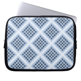 Blue square holes pattern laptop sleeve