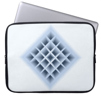 Blue square holes pattern laptop sleeve