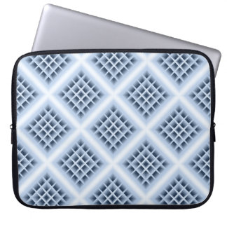 Blue square holes pattern laptop sleeve