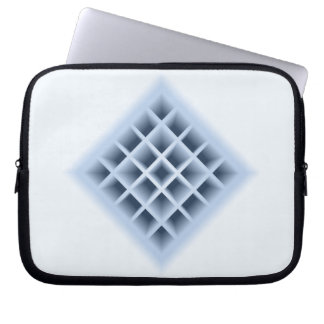 Blue square holes pattern laptop sleeve
