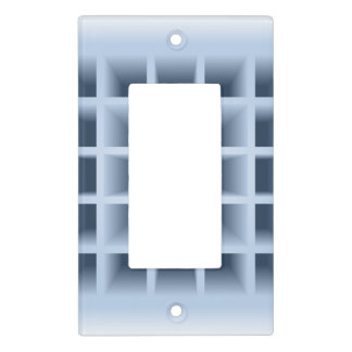 Blue square holes pattern light switch cover