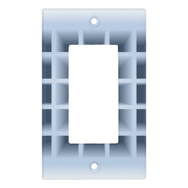 Blue square holes pattern light switch cover (Front)