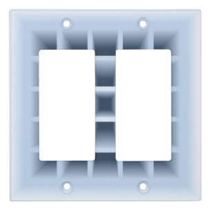 Blue square holes pattern light switch cover