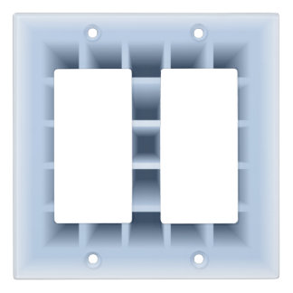 Blue square holes pattern light switch cover