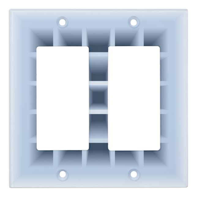 Blue square holes pattern light switch cover (Front)