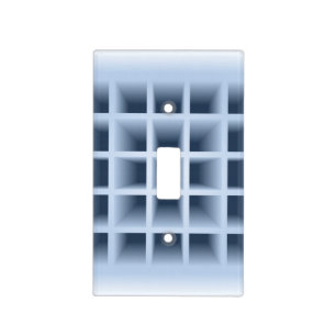 Blue square holes pattern light switch cover