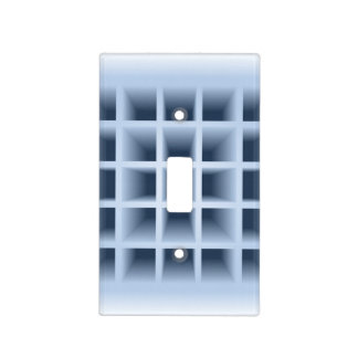 Blue square holes pattern light switch cover