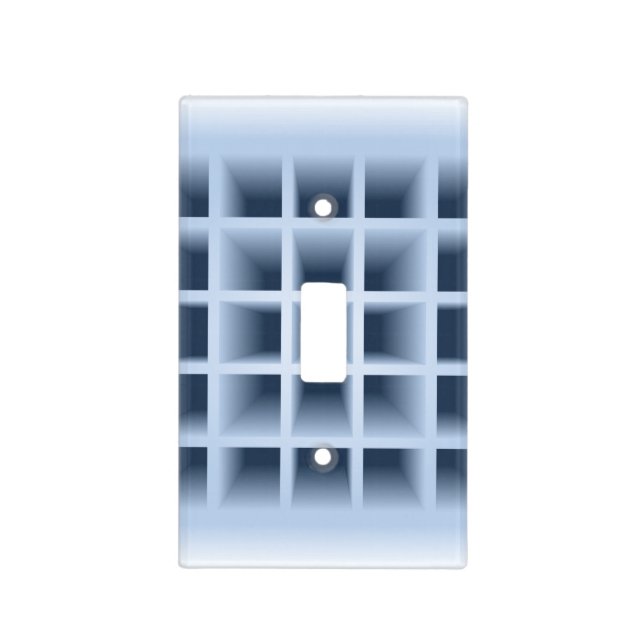 Blue square holes pattern light switch cover (Front)