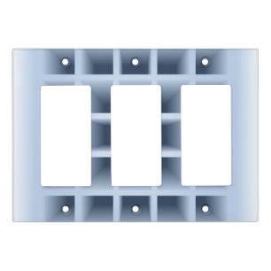 Blue square holes pattern light switch cover