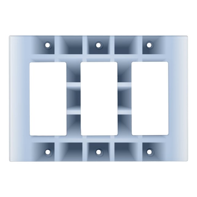 Blue square holes pattern light switch cover (Front)