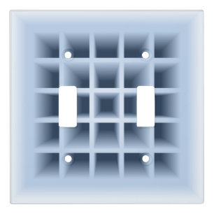 Blue square holes pattern light switch cover